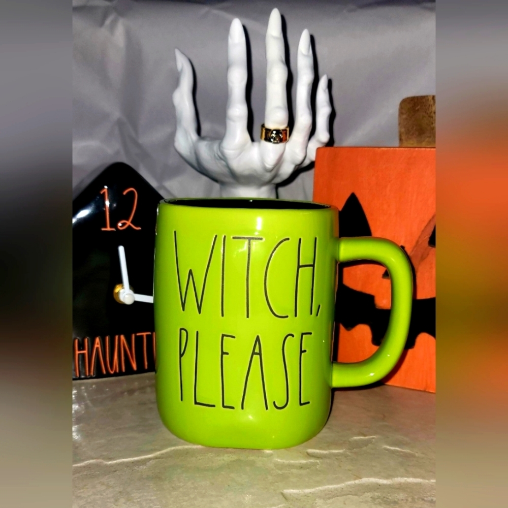 Rae Dunn green "WITCH, PLEASE"